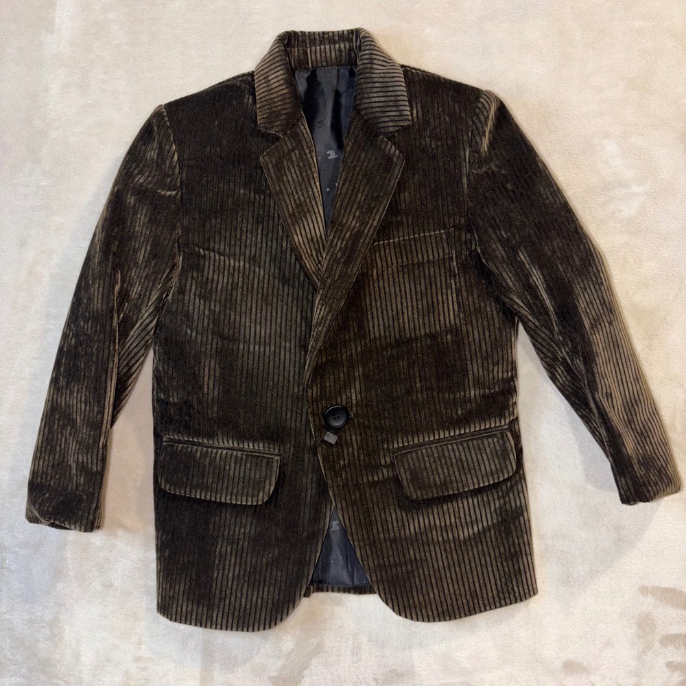 Zeal Kids Boys Olive Green Corduroy Blazer Jacket Size 3 3019B NWT Winter